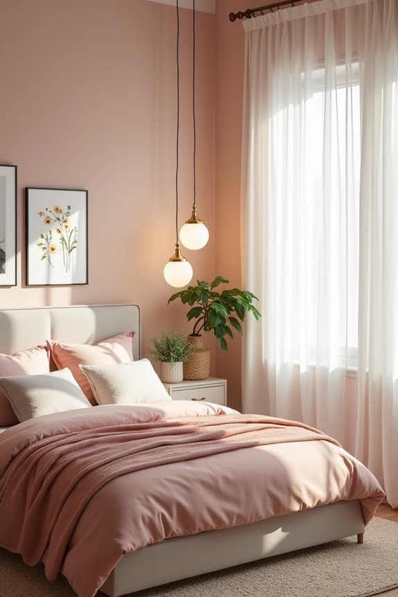 sophisticated blush pink lighting