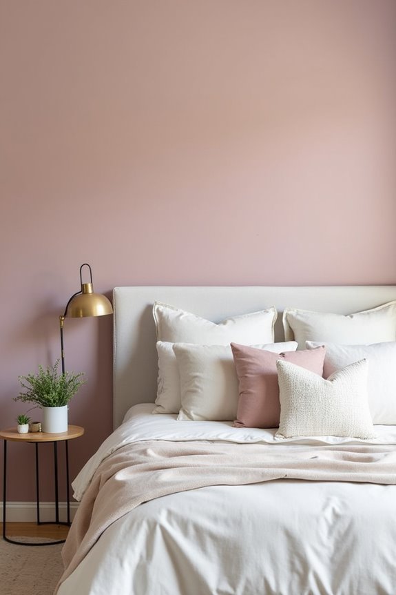 sophisticated mauve accent wall