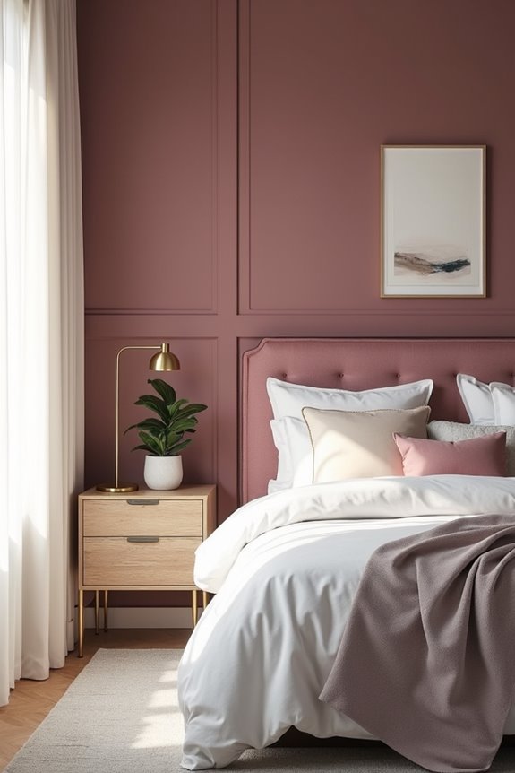 sophisticated mauve velvet accents