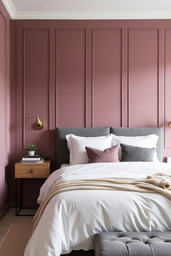 sophisticated mauve velvet walls