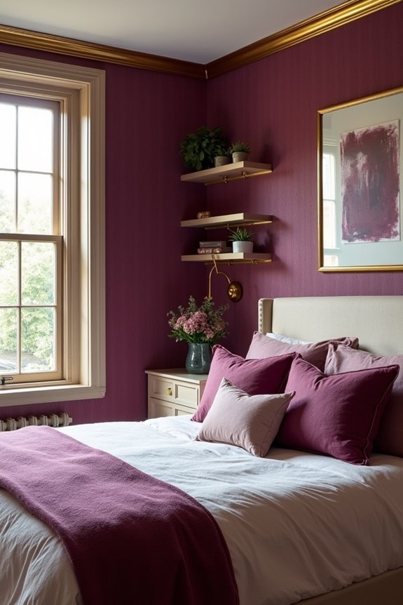 sophisticated metallic gold accents