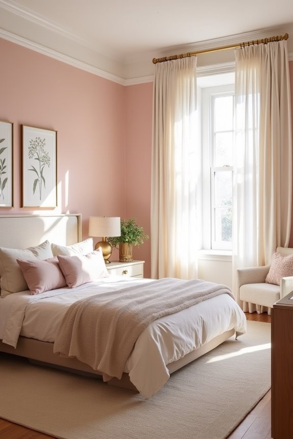 sophisticated pale pink accents
