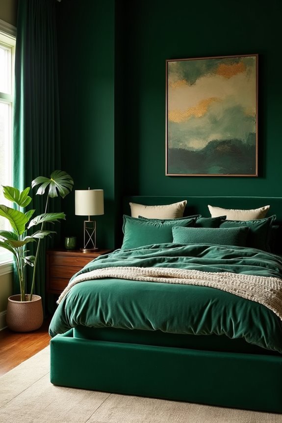 tactile dark green sanctuary