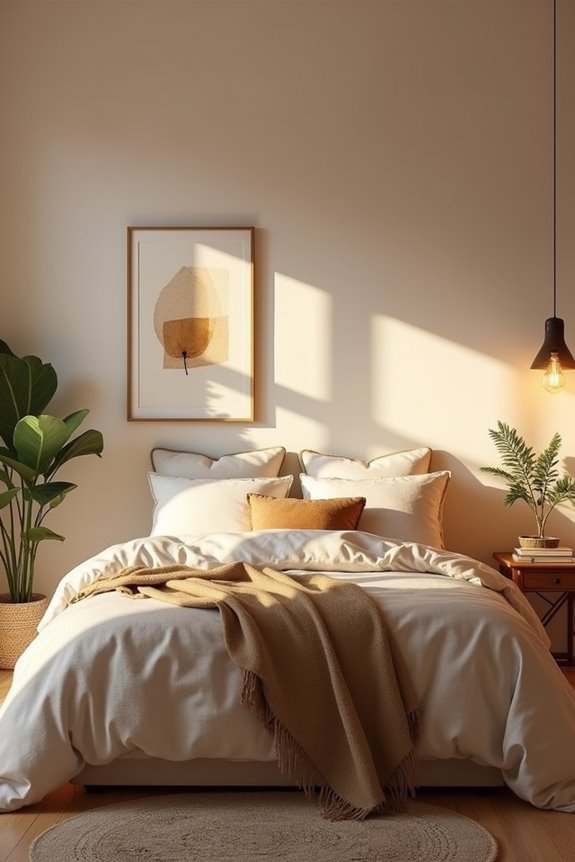 warm lighting enhances ambiance