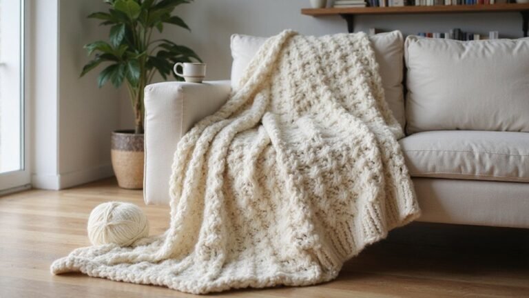 diy chunky knit blanket