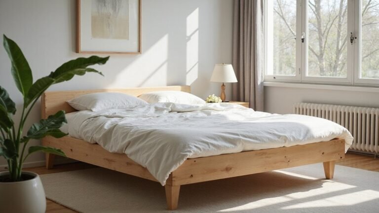 floating bed frame design