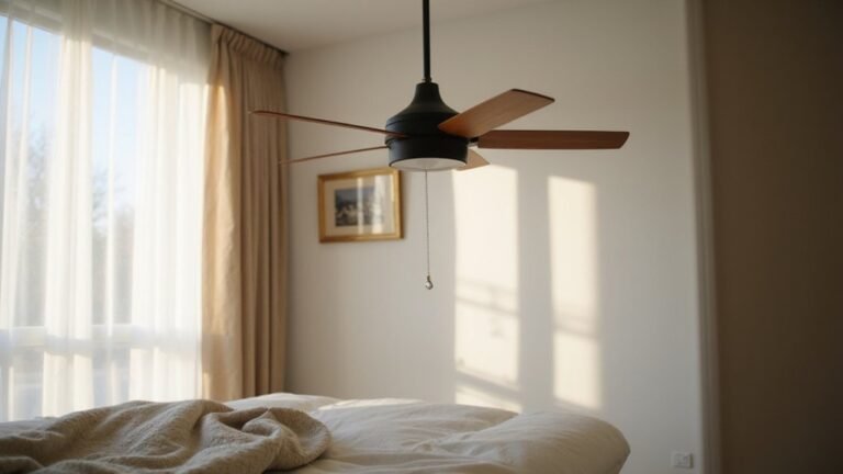 ideal bedroom ceiling fan sizes