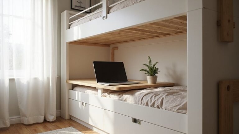 space saving bunk bed desks